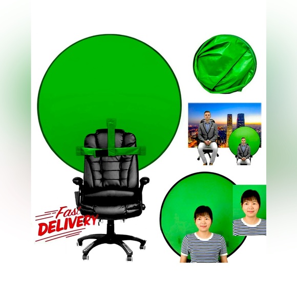 Titan Gaming Chair Green Screen for Streaming Circular 42.9" Diameter Folding - Picture 8 of 9
